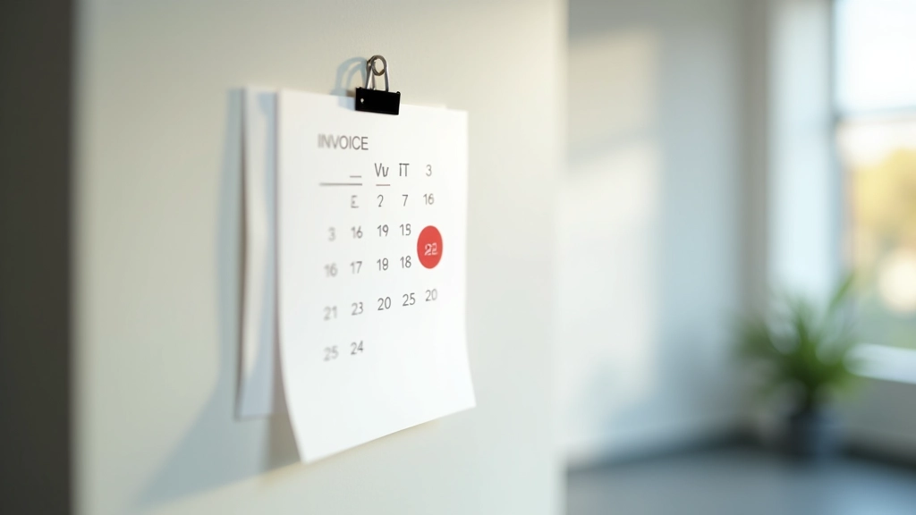 Calendar and invoice with highlighted date fields showing correct date classification method
